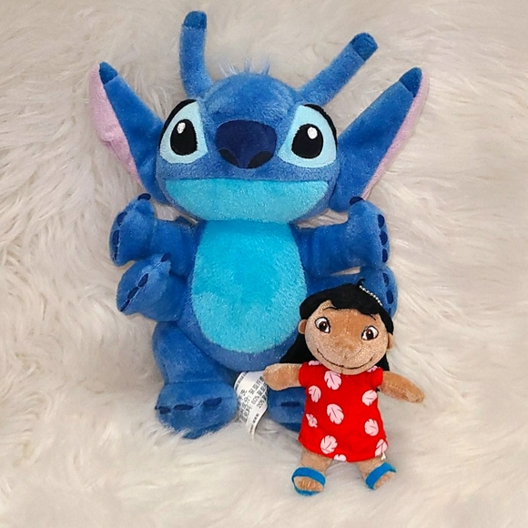 Disney Accessories - Disney Parks Stitch & Mini  Lilo Plushy Charm